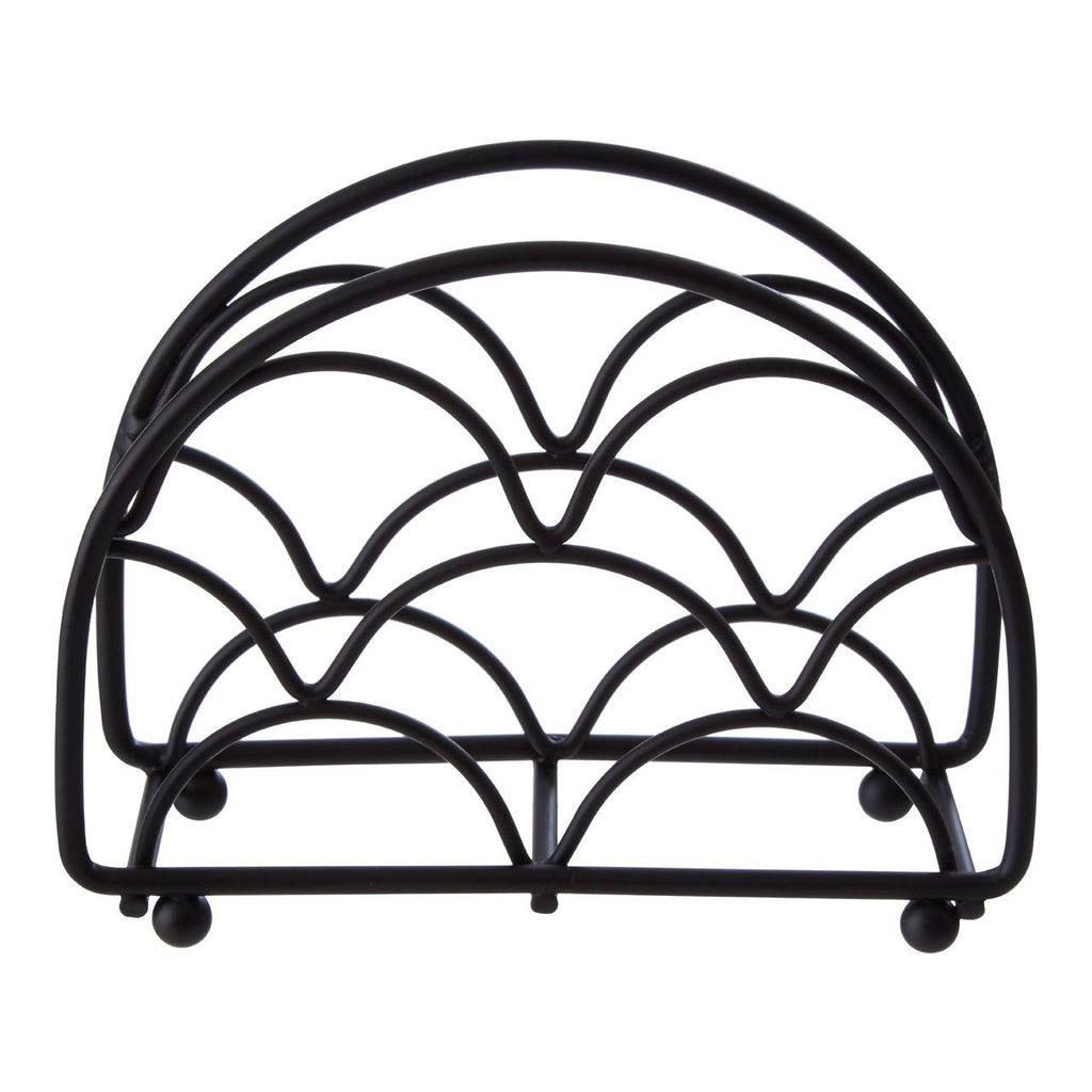 Kelley Vertex Deco Napkin Holder Matte Black