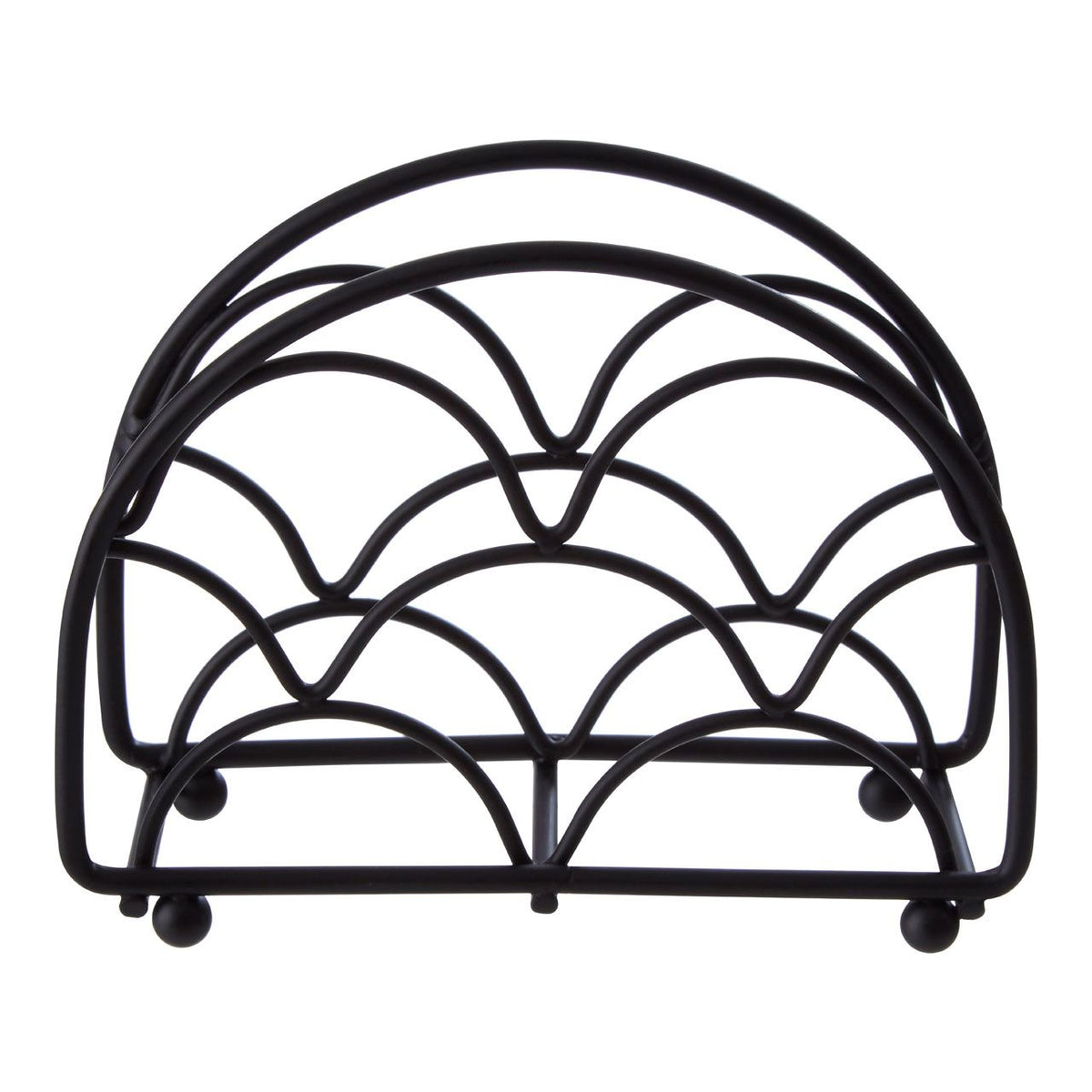 Kelley Vertex Deco Napkin Holder Matte Black