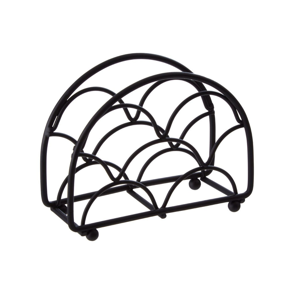 Kelley Vertex Deco Napkin Holder Matte Black