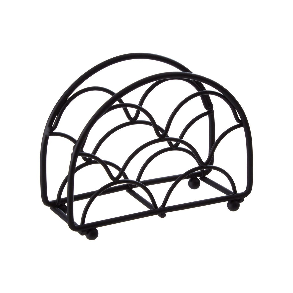 Kelley Vertex Deco Napkin Holder Matte Black