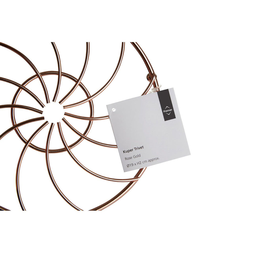 Fernbury Kitchen Essentials Rose Gold Metal Wire Trivet