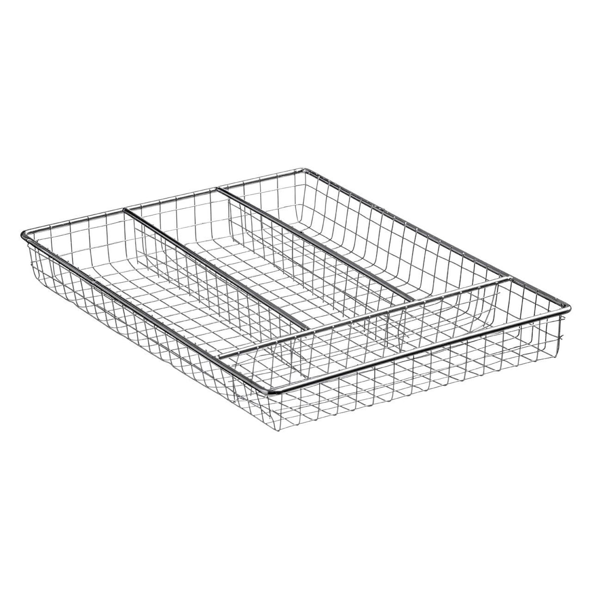 Halley Chrome Metal 4 Compartment Cutlery Tray