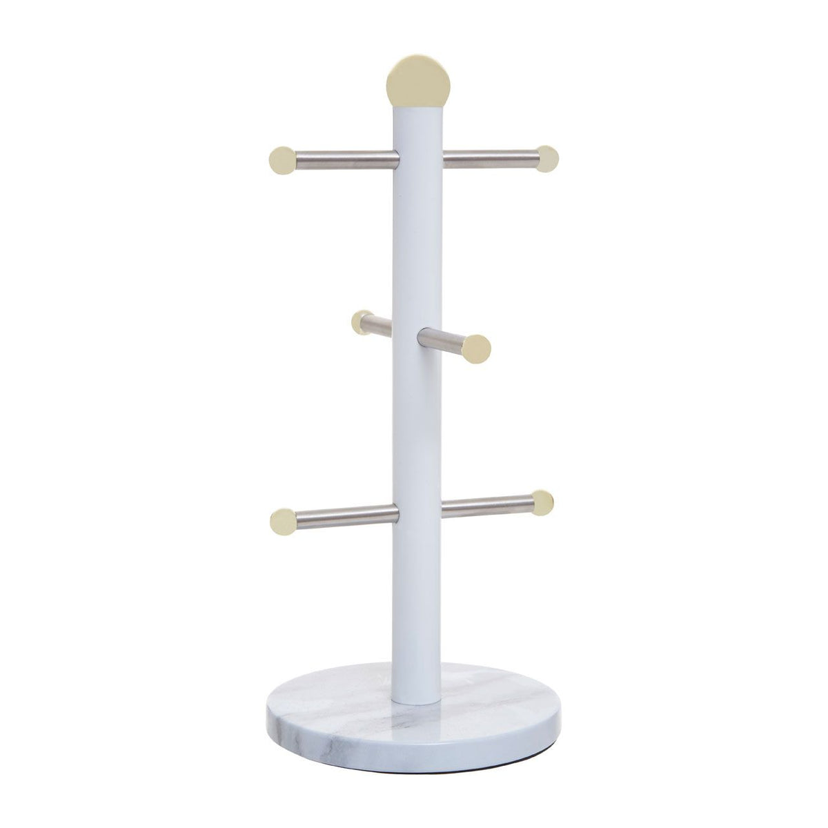 Bexfield White and Grey Marble Effect 6 Mug Tree Wide Base