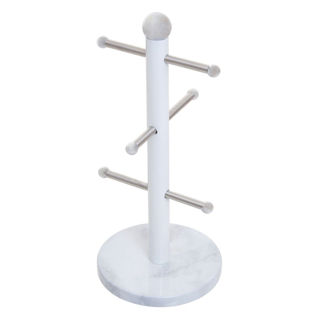 Wrenley White and Grey Marble Effect 6 Mug Tree