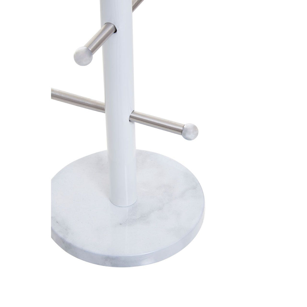 Wrenley White and Grey Marble Effect 6 Mug Tree