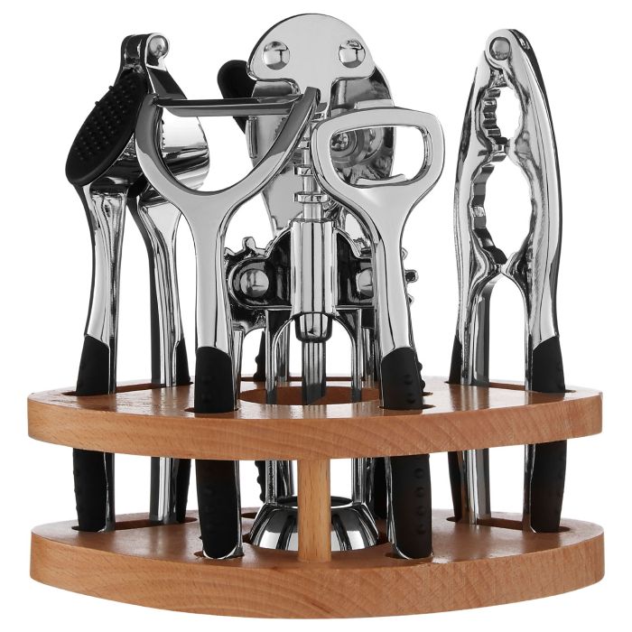 Rowfield 7-Piece Chrome Silver-Finish Kitchen Gadget Set