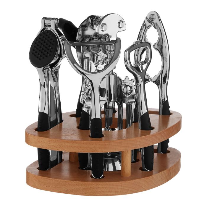 Rowfield 7-Piece Chrome Silver-Finish Kitchen Gadget Set