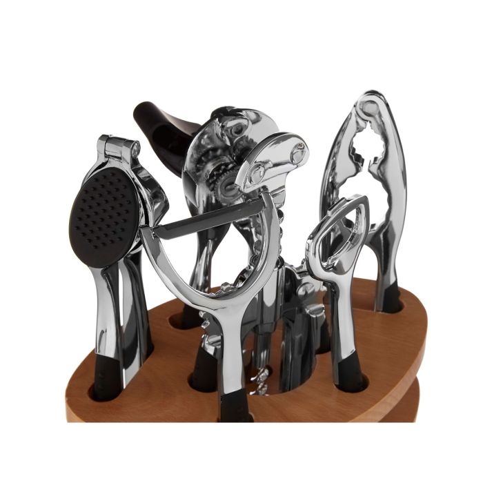 Rowfield 7-Piece Chrome Silver-Finish Kitchen Gadget Set