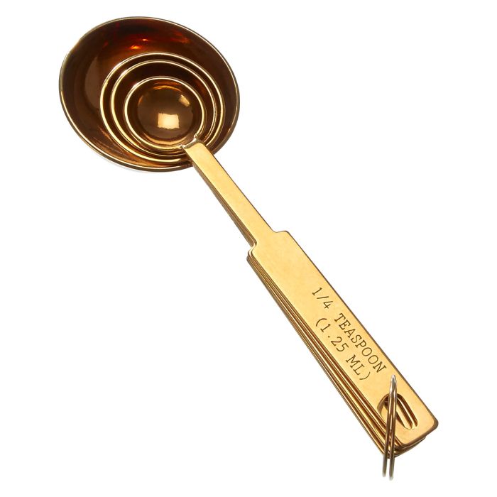 Ellford Set of 4 Gold Teaspoon Measuring Spoons