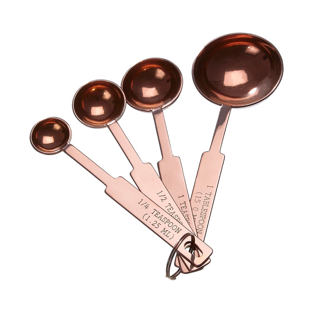 Wrenmere 4 Rose Gold Measuring Spoons Teaspoon Measurements