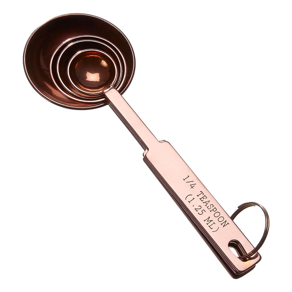 Wrenmere 4 Rose Gold Measuring Spoons Teaspoon Measurements