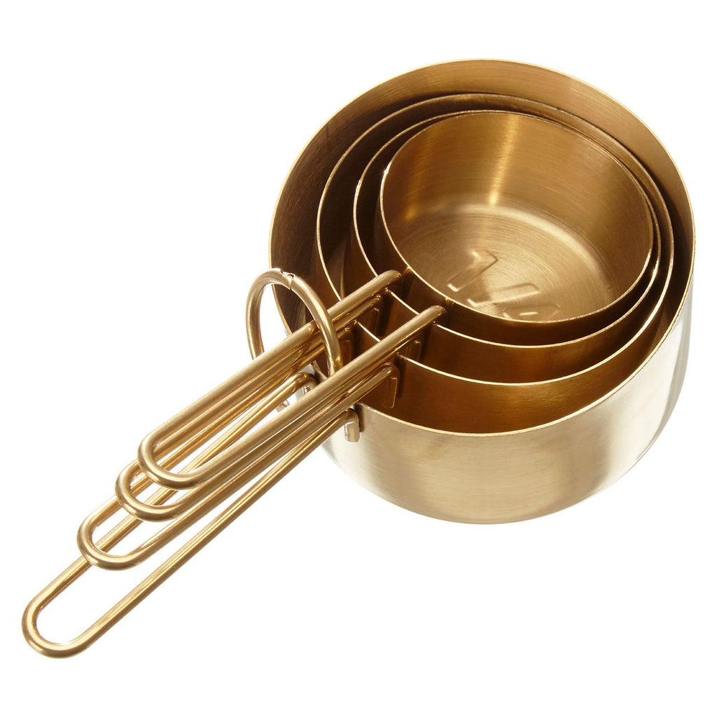 Mereley Set of 4 Gold Measuring Cups
