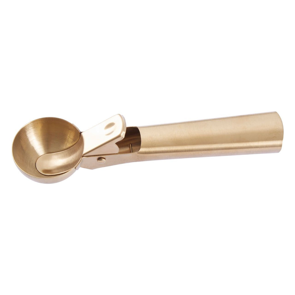 Oakstead Matte Finish Curved Metal Ice Cream Scoop