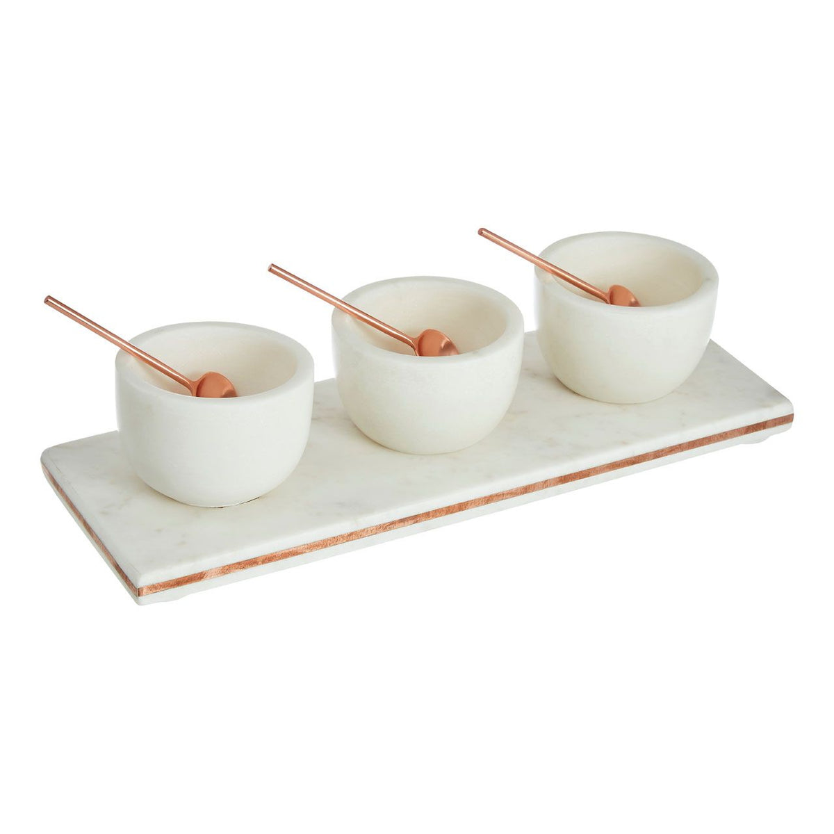 Brookmere and Copper Trim Condiment Serveware 3PC Set