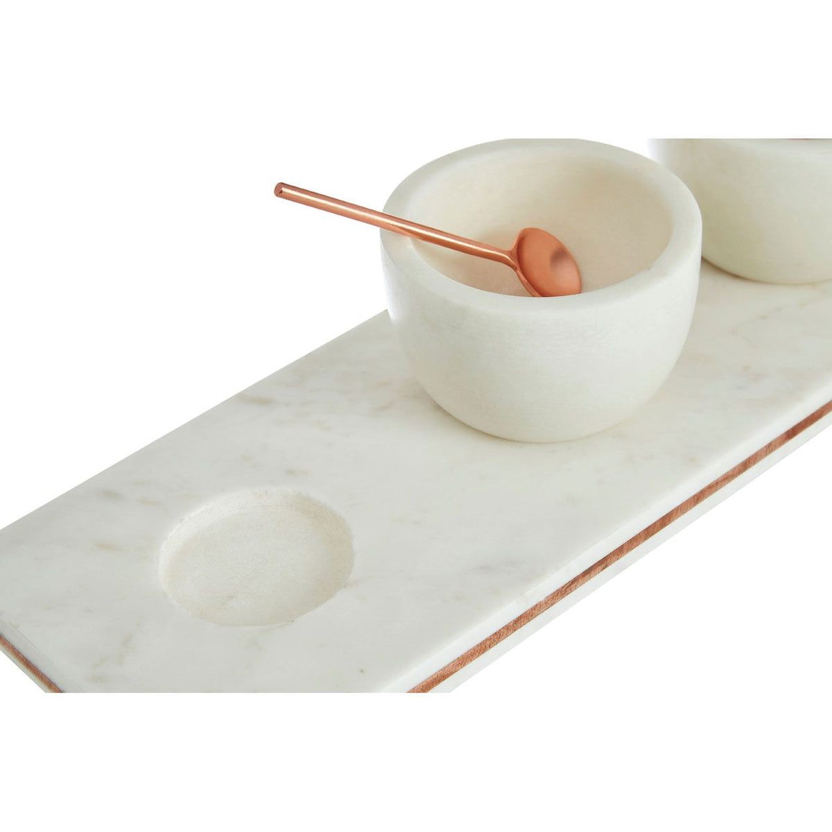 Brookmere and Copper Trim Condiment Serveware 3PC Set