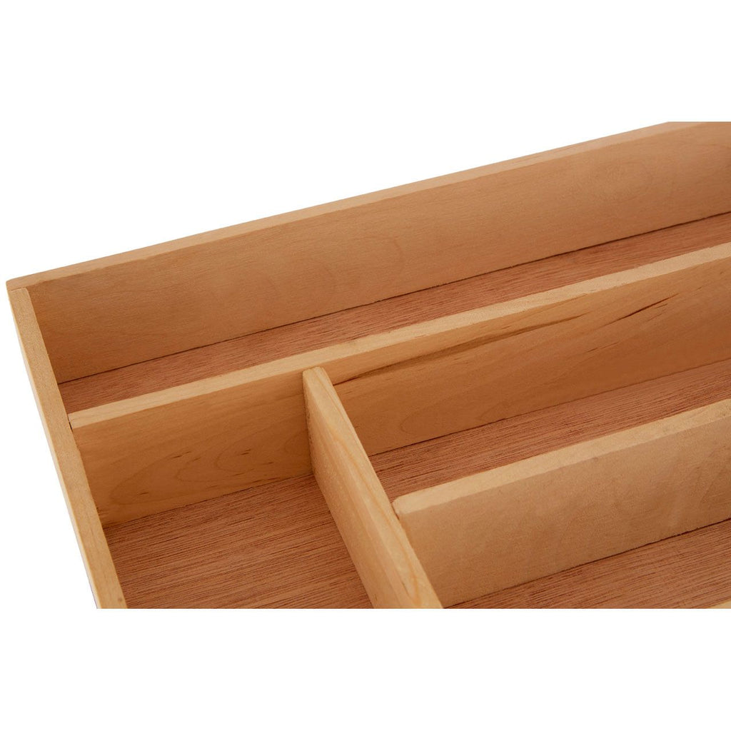 Oakwood Wooden 5-Compartment Kitchen Organizer Cutlery Tray