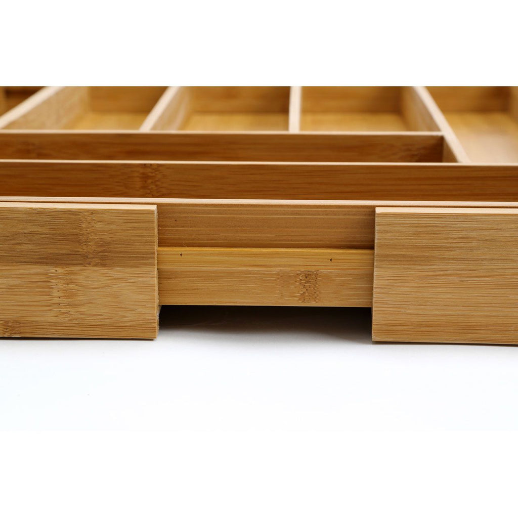 Fernmere Bamboo Rectangular Expandable Cutlery Tray