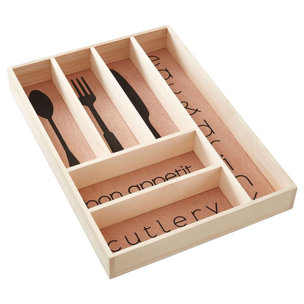 Aldermere Wooden Modern Design Cutlery Tray