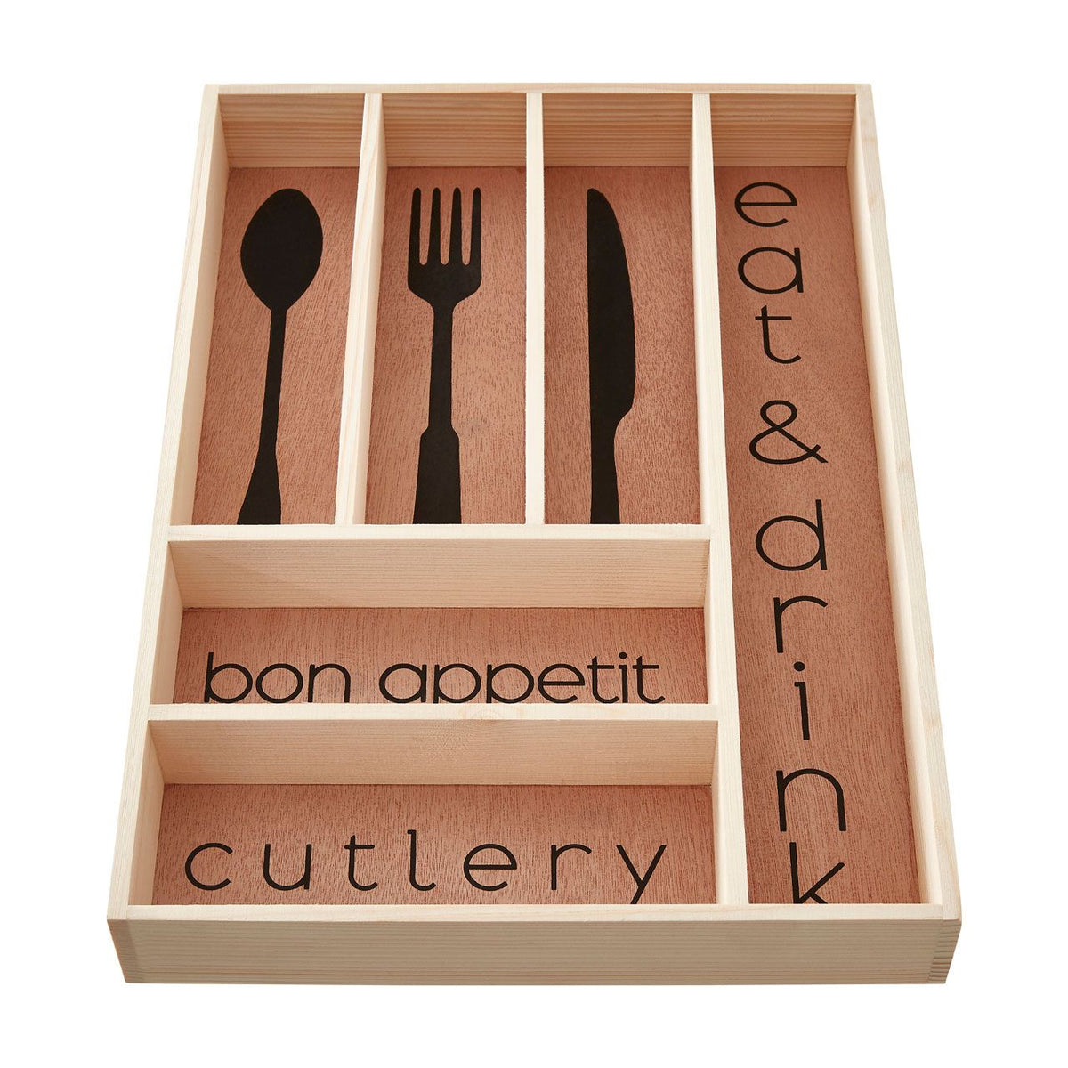 Aldermere Wooden Modern Design Cutlery Tray
