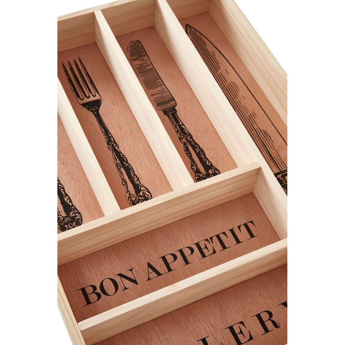 Thornfield Wooden Vintage Design Cutlery Tray
