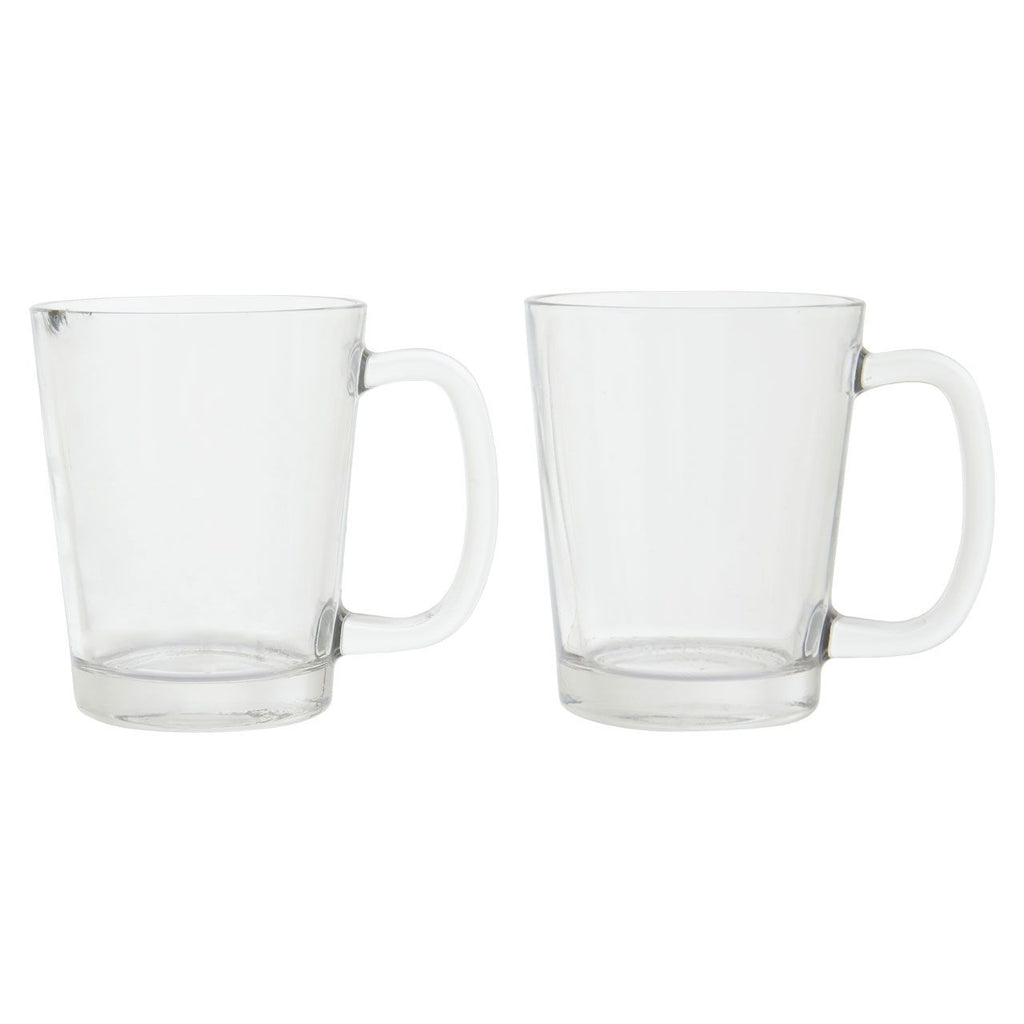 Hartcombe Set of 4 Glass Mugs with Handles