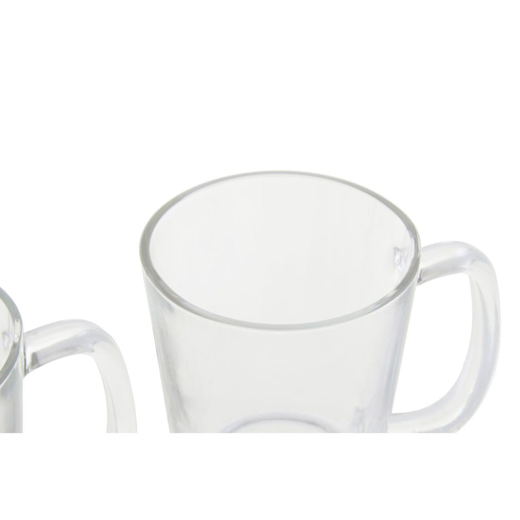 Hartcombe Set of 4 Glass Mugs with Handles