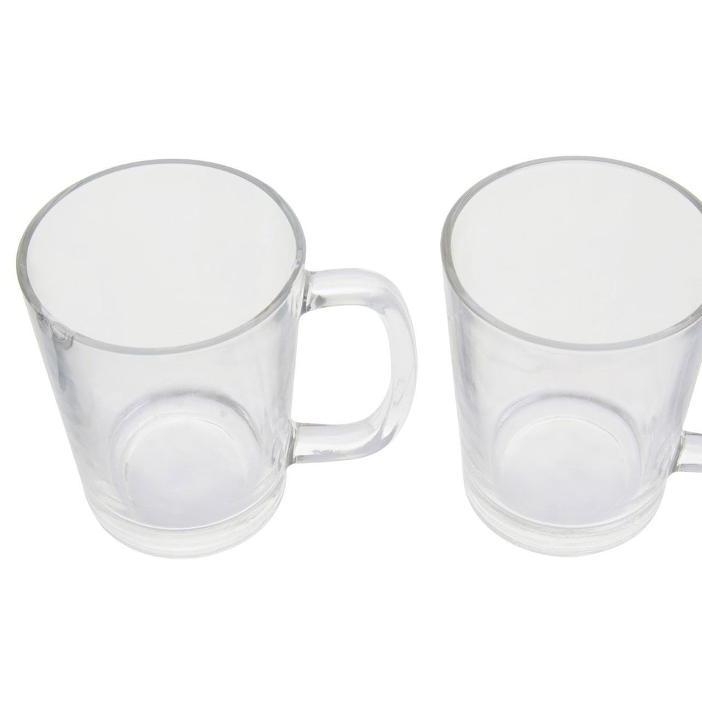 Hartcombe Set of 4 Glass Mugs with Handles