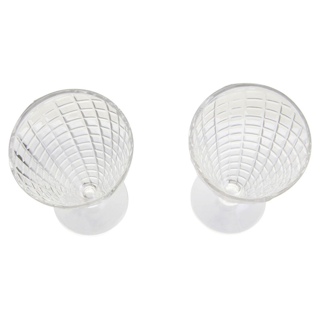 Ellwood Waffle Cone Design Sundae Dessert Glasses Set of 4
