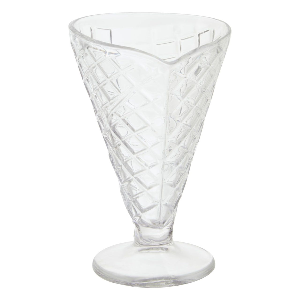 Ellwood Waffle Cone Design Sundae Dessert Glasses Set of 4