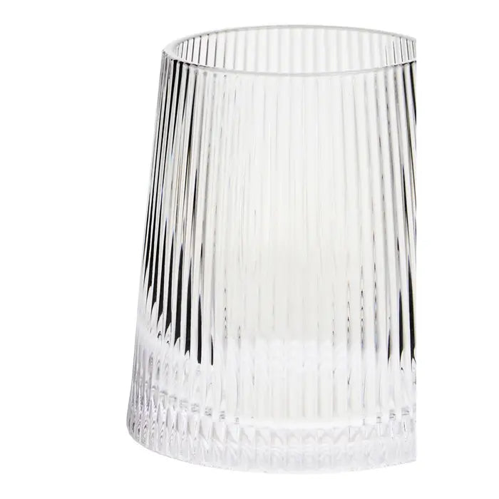 Hazelfield Set of 4 Ribbed Clear Glass Tumblers