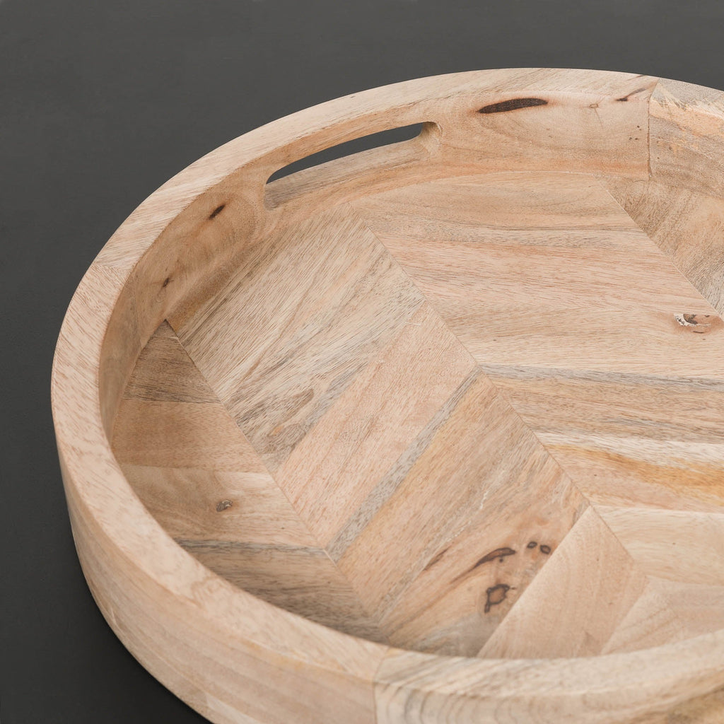 Lindbury Round 40cm Wooden Tray