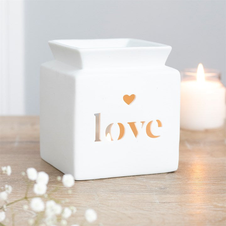 Stonebury White Love Cut Out Oil Burner