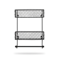 Calderwood Black Wall Spice Rack with Kitchen Roll Holder