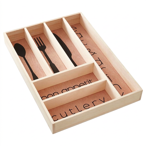 Aldermere Wooden Modern Design Cutlery Tray