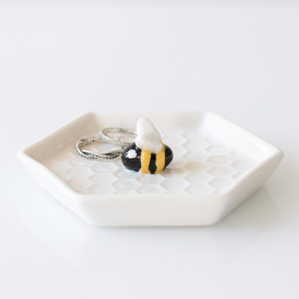 Merestead Bee Hexagonal Trinket Dish