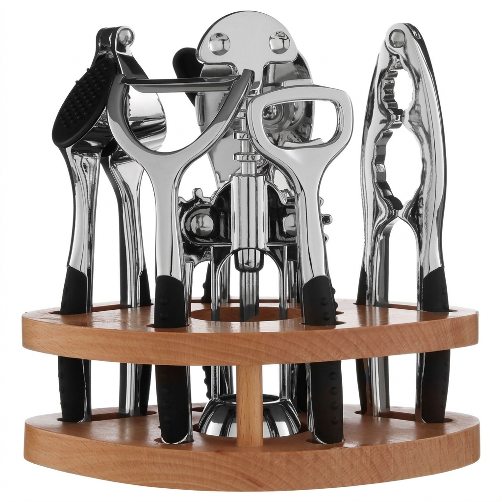 Rowfield 7-Piece Chrome Kitchen Gadget Set