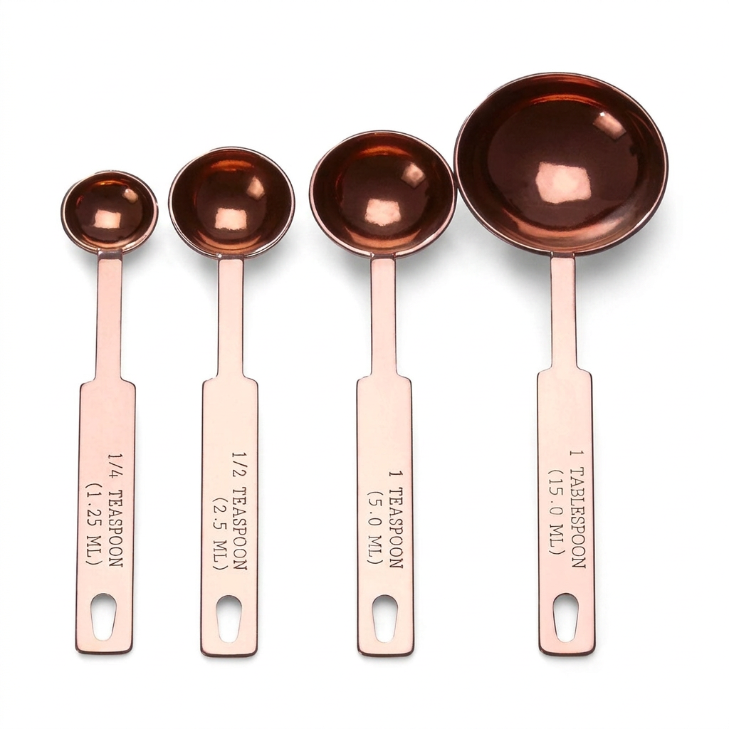 Wrenmere 4 Rose Gold Measuring Spoons