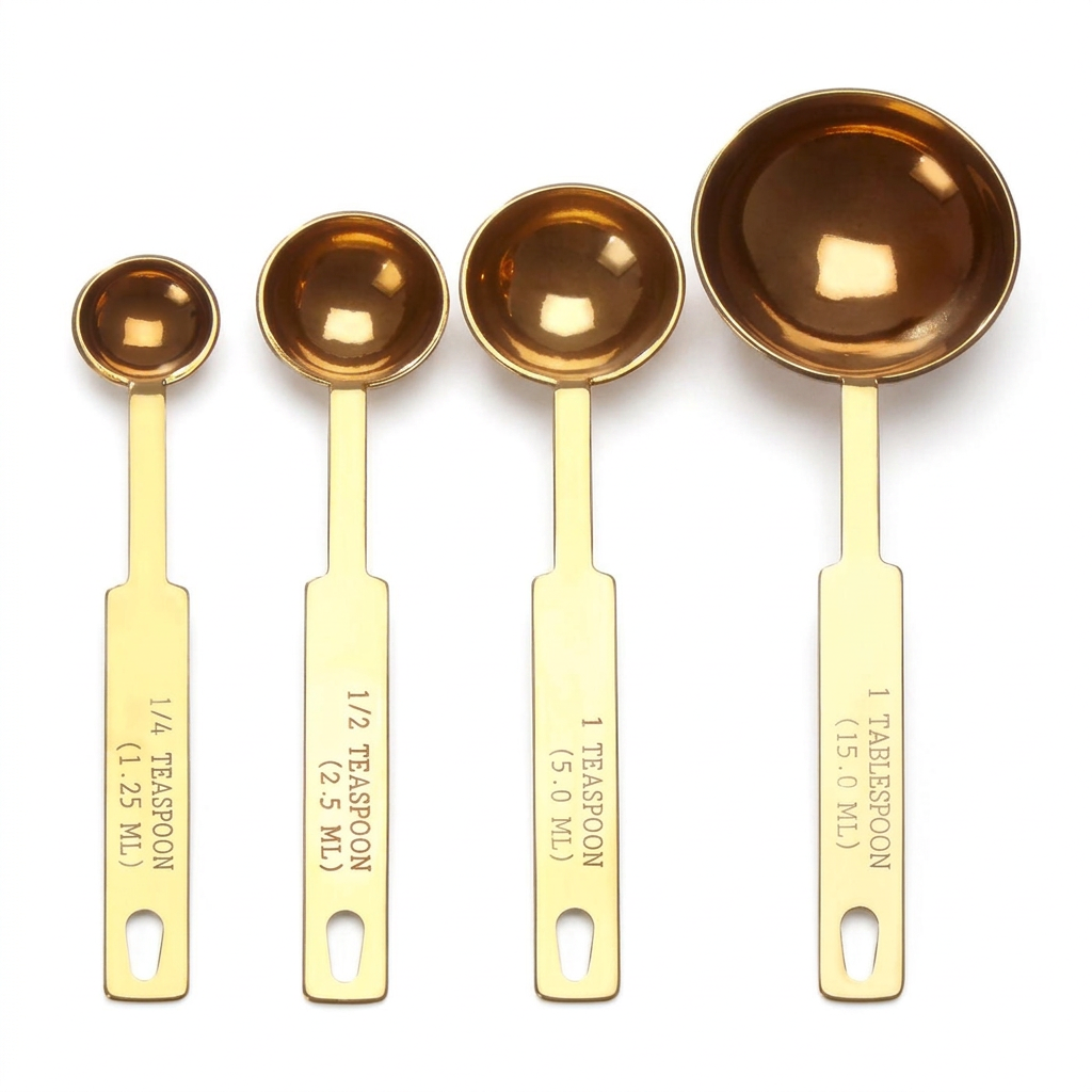 Ellford Set of 4 Gold Measuring Spoons