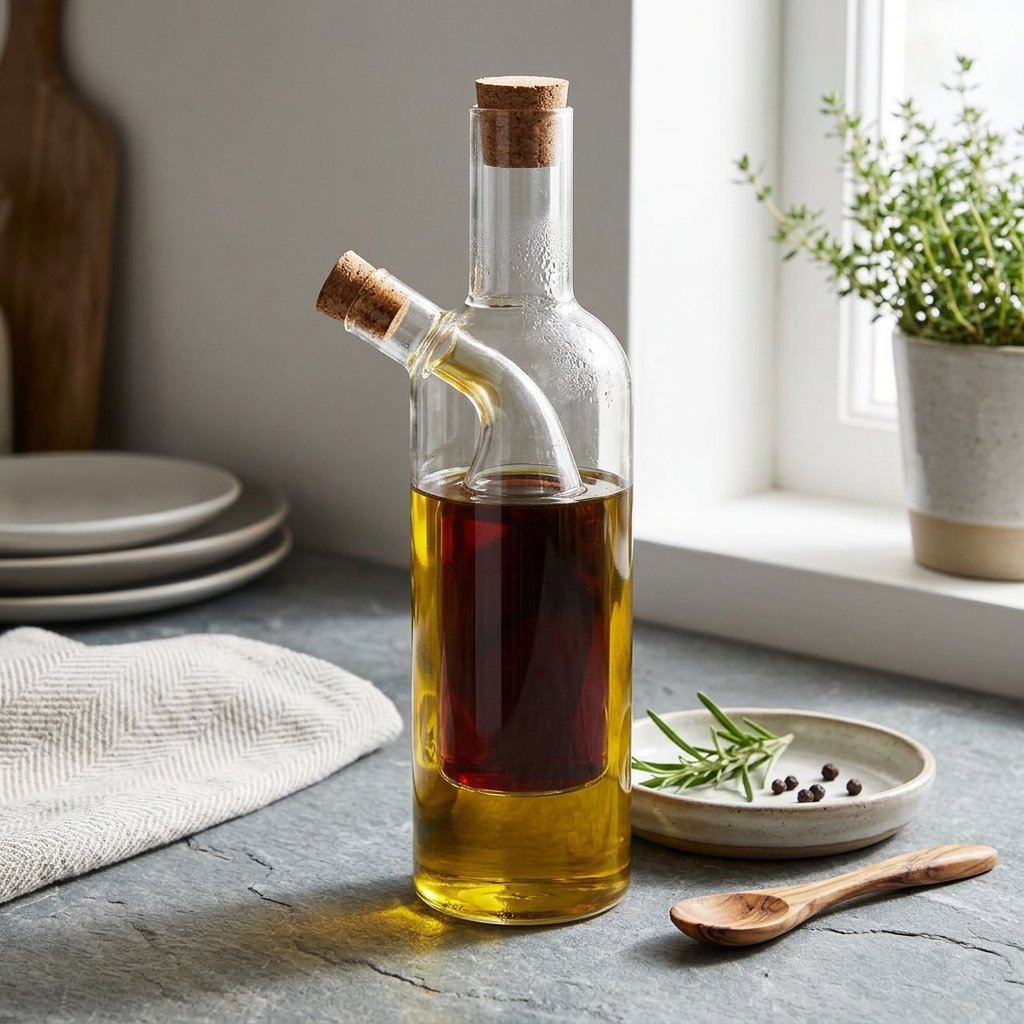 Kelfield Oil and Vinegar Dispenser in use