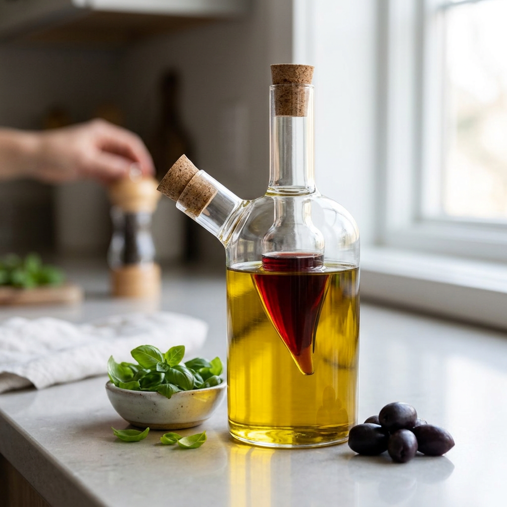 Thornford Oil and Vinegar Dispenser in use