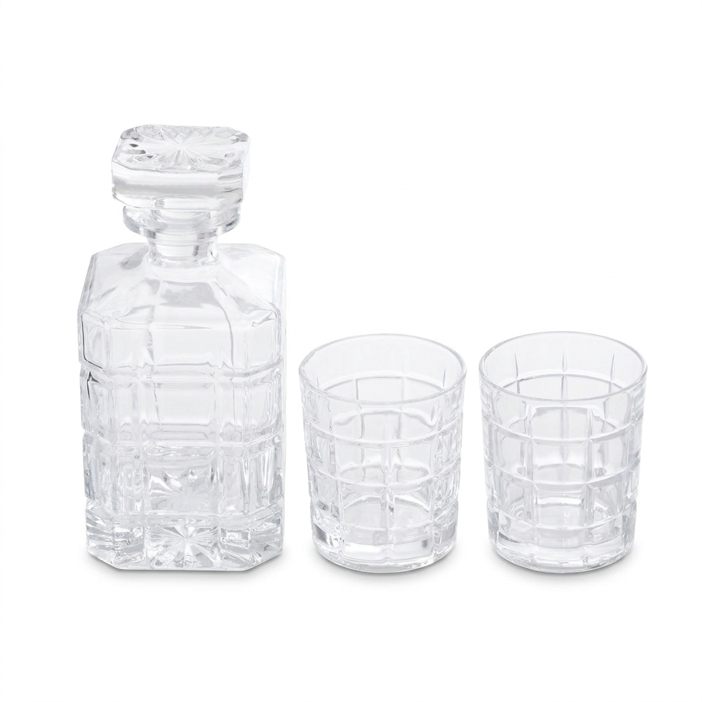 Fernstead Decanter and 2 Tumblers Glassware Set