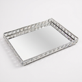 Fernwood Mirrored Rectangular Crystal Edged Tray