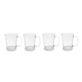 Hartcombe Set of 4 Glass Mugs with Handles