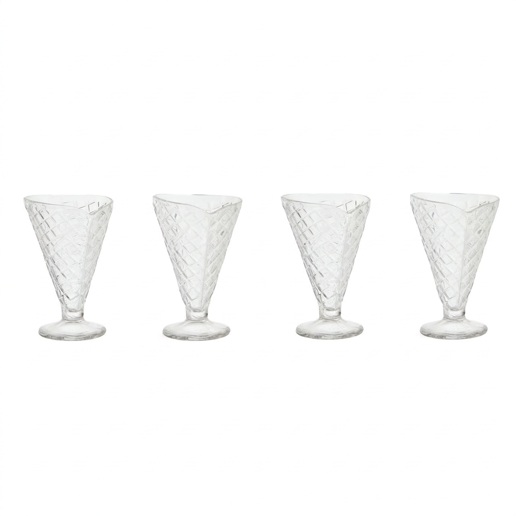 Ellwood Waffle Cone Sundae Dessert Glasses Set of 4
