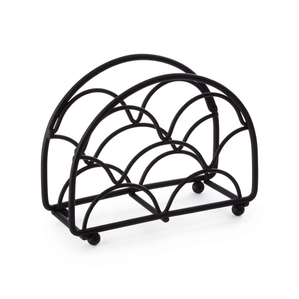 Kelley Deco Napkin Holder Matte Black